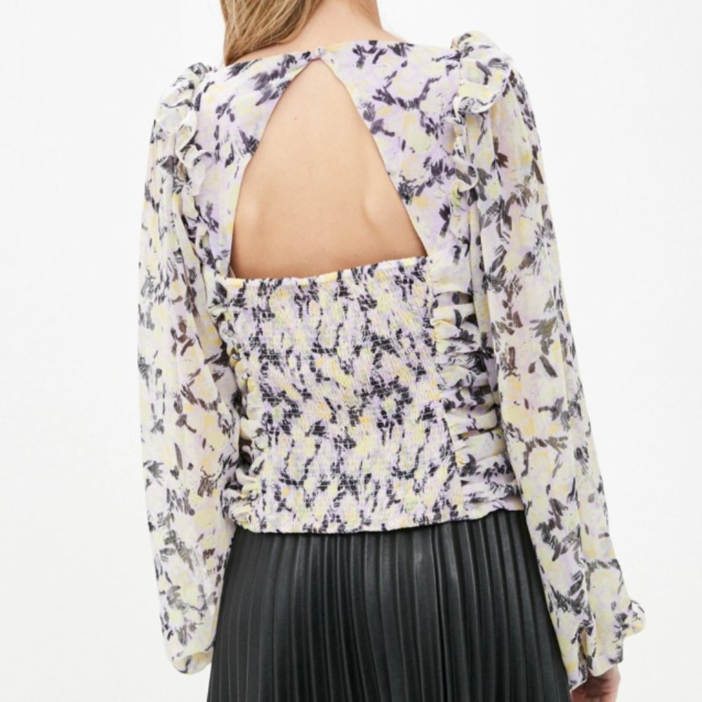 Free people Mabel Printed Blouse M - Picture 3 of 9
